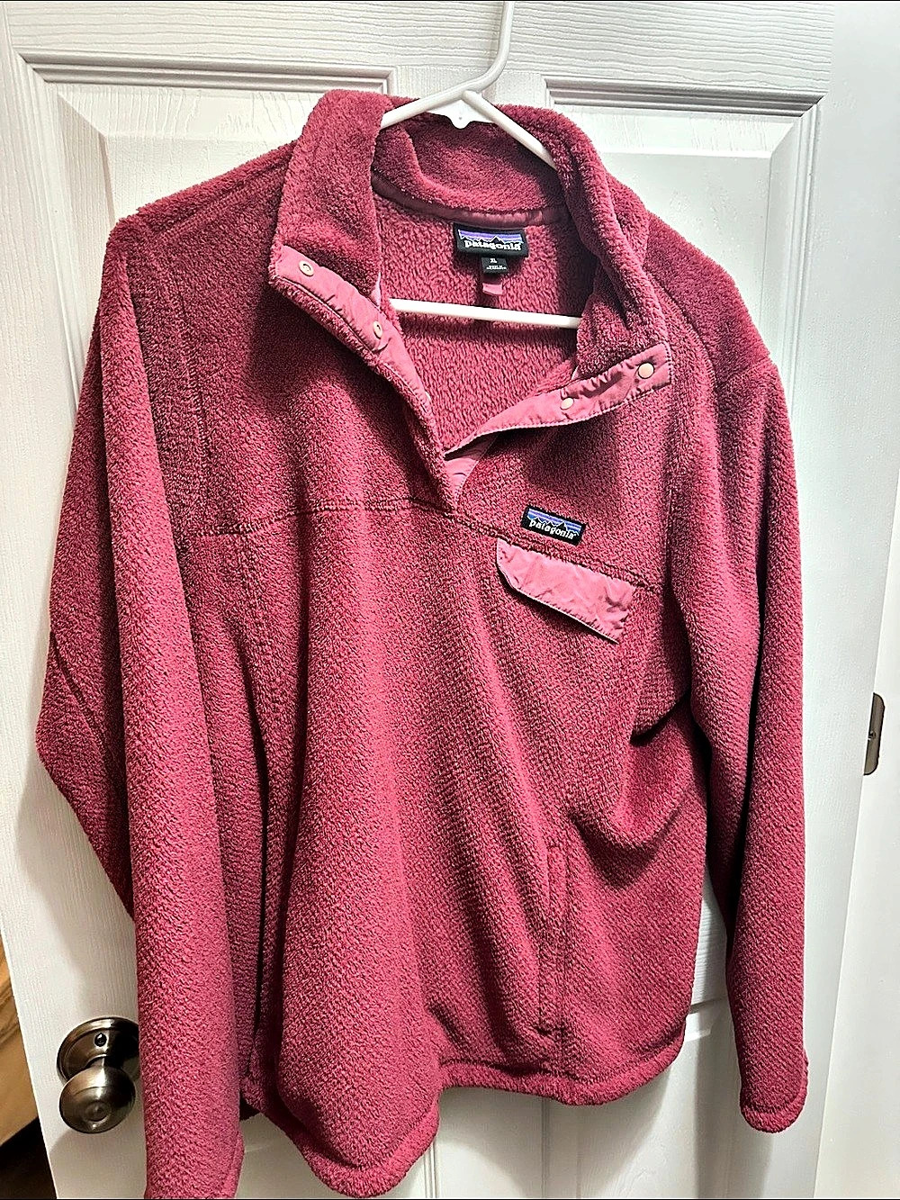 Patagonia Women's Re-Tool Snap-T Pullover Fleece Red XL